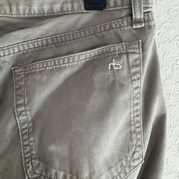 Rag & Bone Standard Issue Fit 2 Slim Leg Jeans Distressed Pants Khaki Gray - Picture 4 of 11